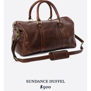 Leather Duffle Bag Links and Kings Sundance NWT
